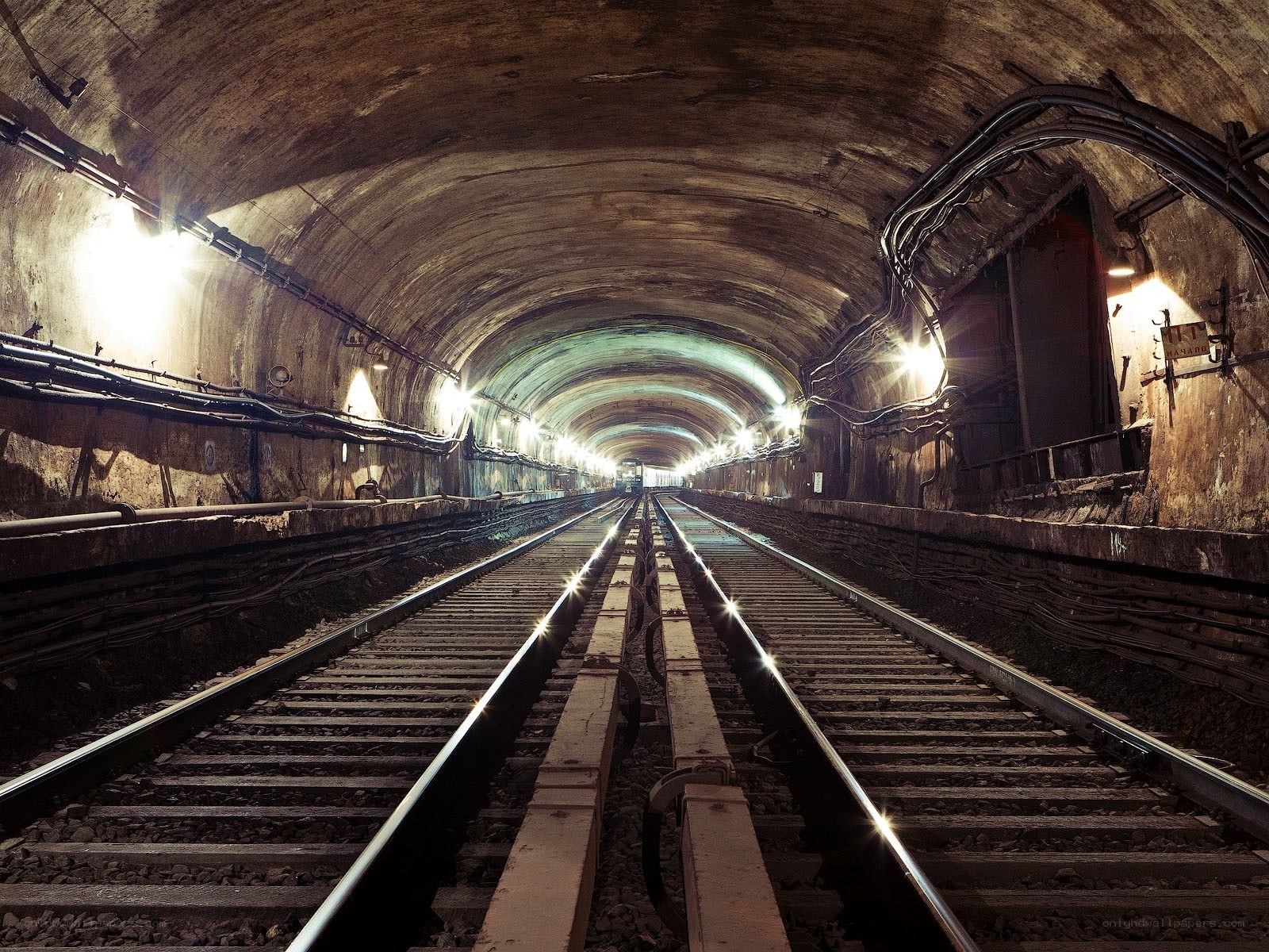 Underground train tunnel