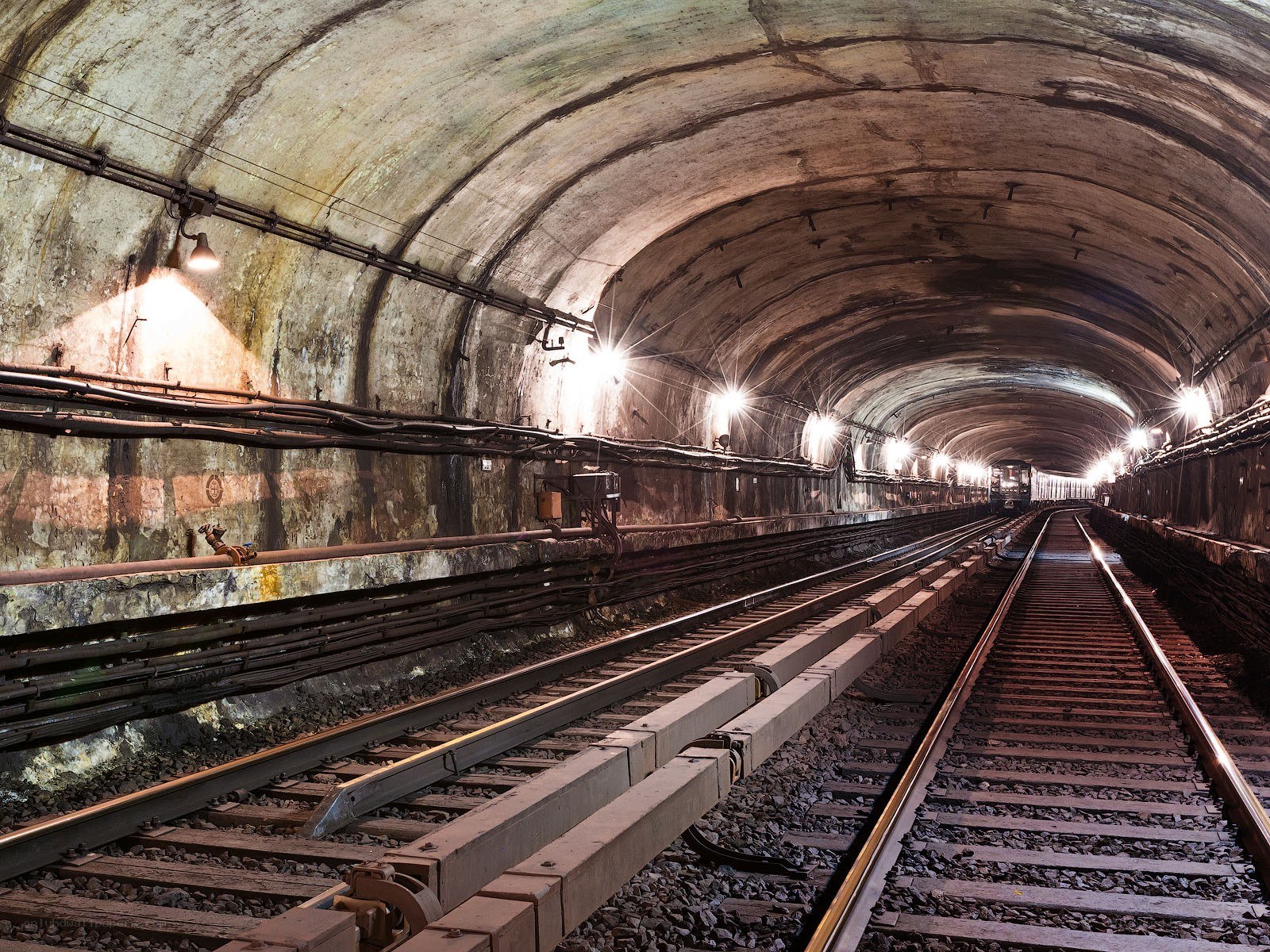 Underground train tunnel