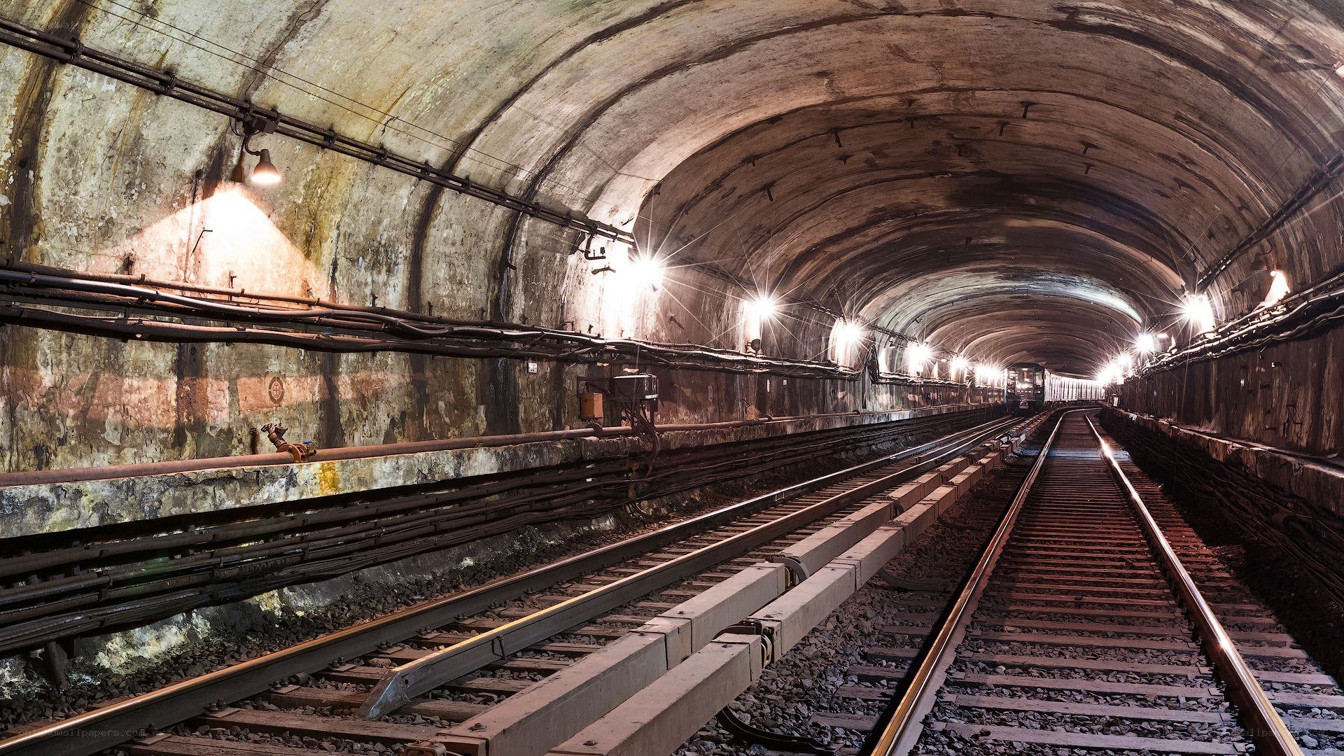 Underground train tunnel