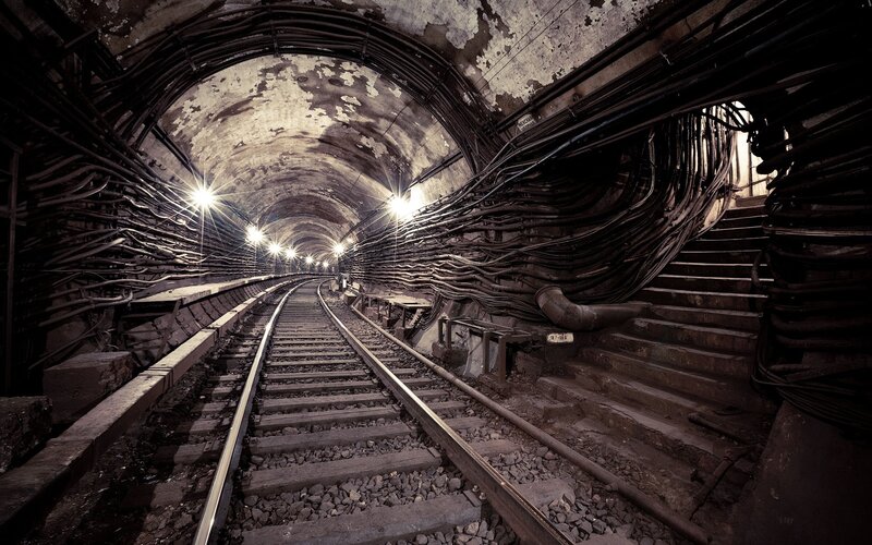 Underground Train Tunnel — Black