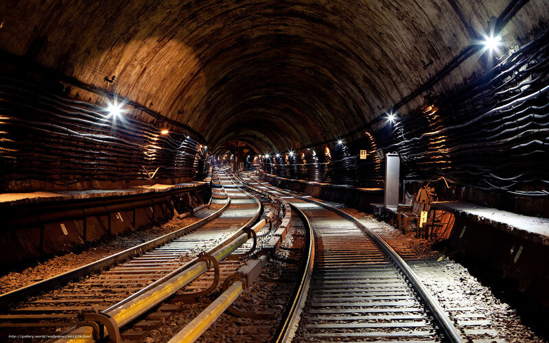 Underground Train Tunnel — Brown