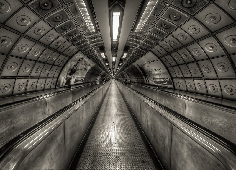 Underground Tunnel — Black, Dramatic