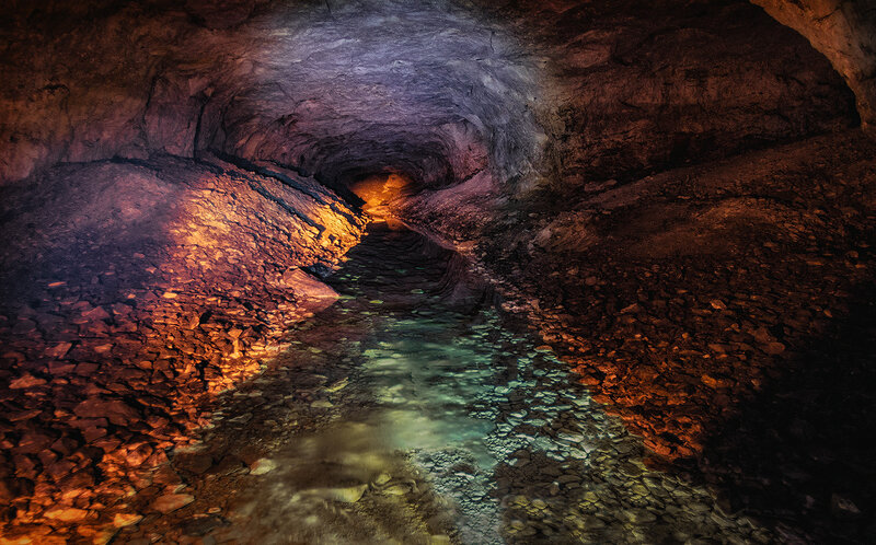Underground Tunnel with Stream