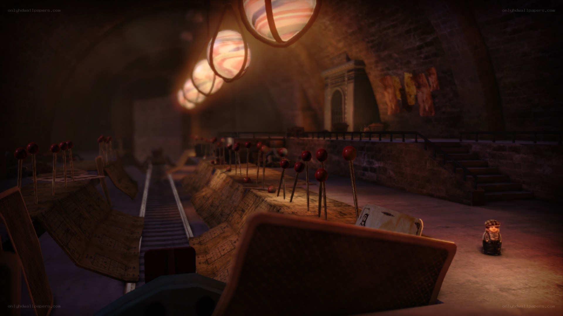 underground tunnel with toys