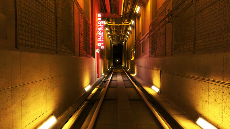 underground tunnel with tracks