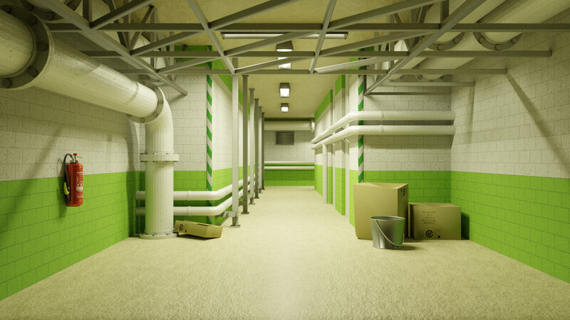Underground Utility Corridor — Green, Industrial