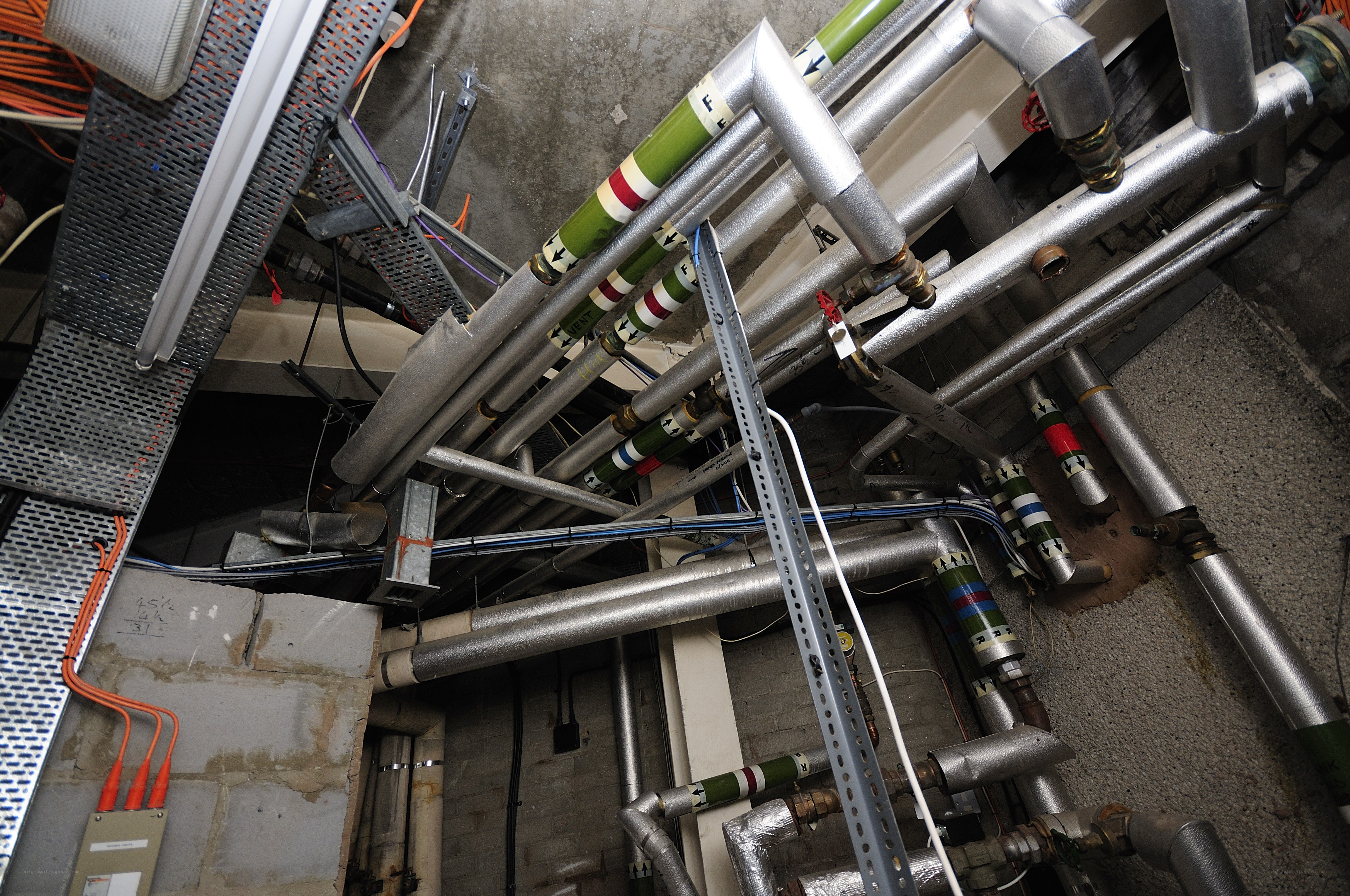 Underground utility pipes and wiring