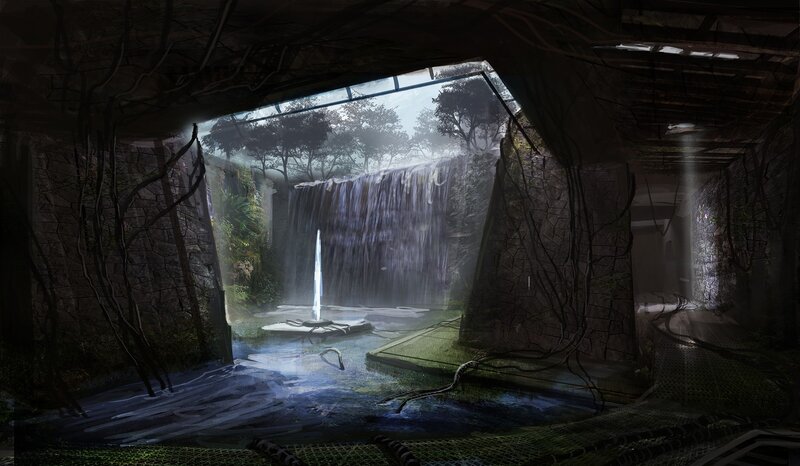 Underground Waterfall Chamber