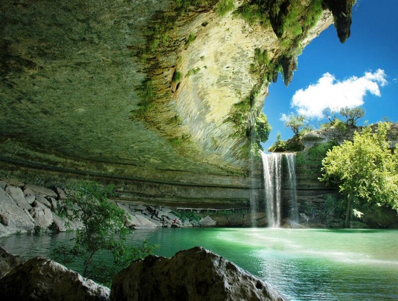 Underground Waterfall — Green