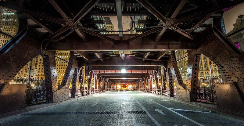 Underneath of a Steel Bridge — Brown