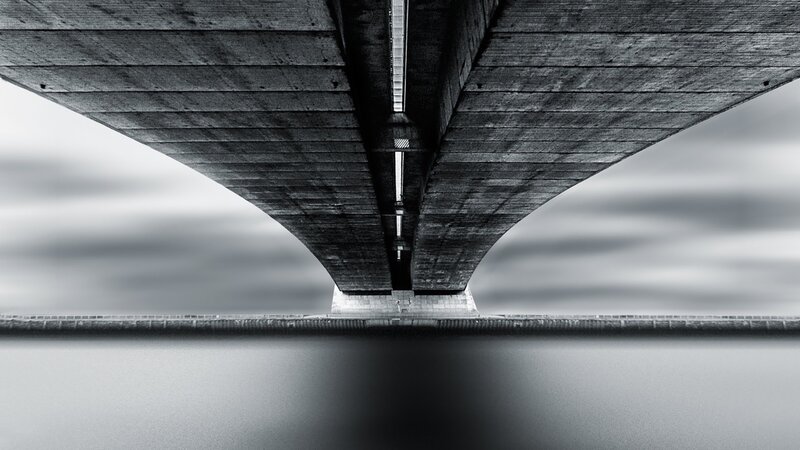 Underneath of Concrete Bridge
