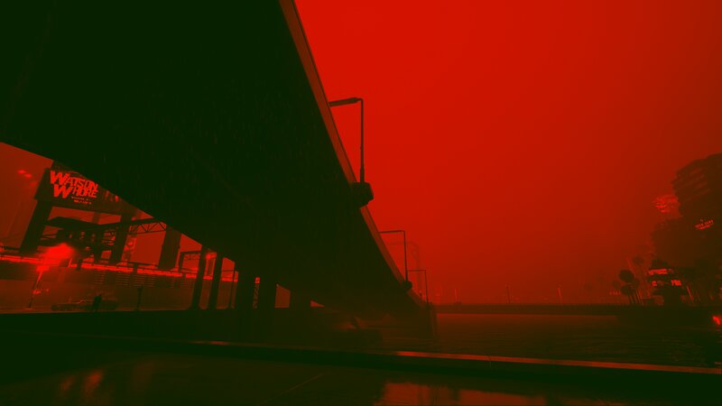 Underpass in Red Haze