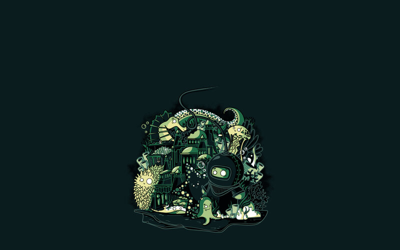 undersea creature collage
