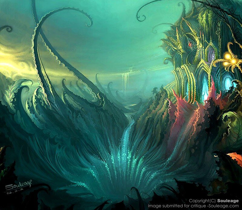 Undersea temple of the deep