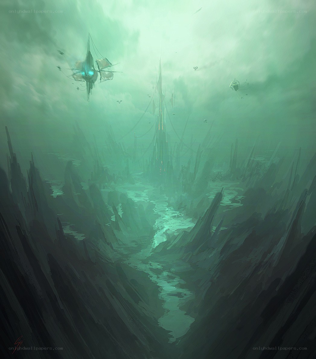Underwater alien city