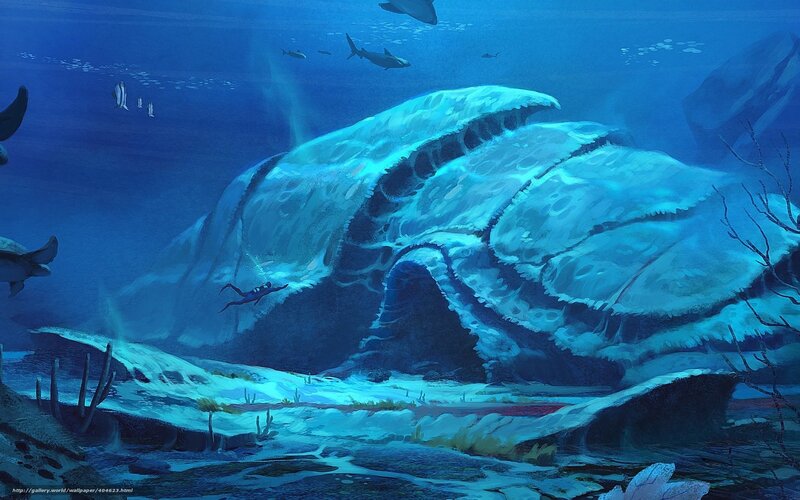 Underwater alien creature