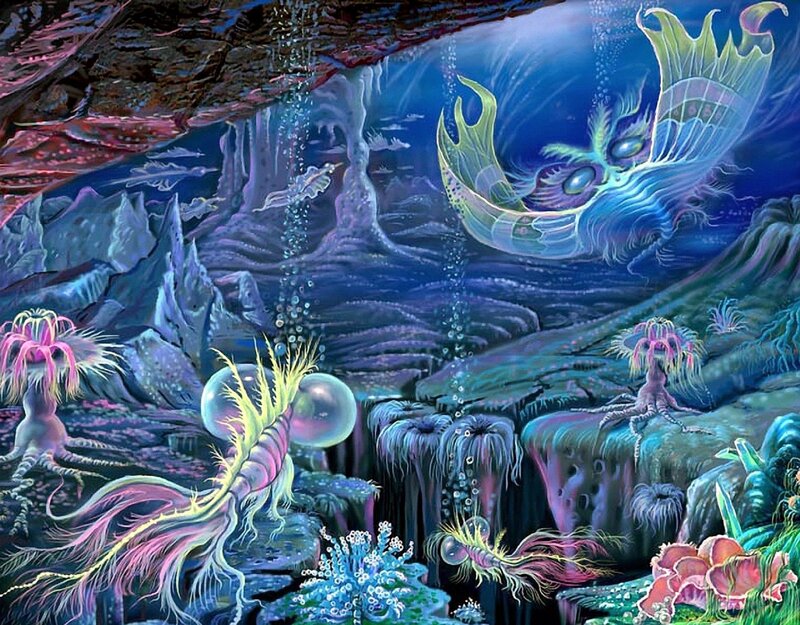 Underwater Alien Creatures — Blue