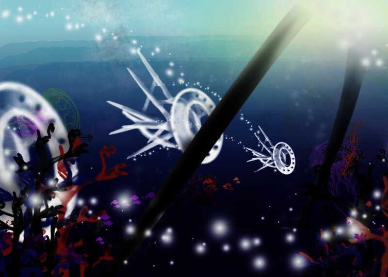 Underwater alien creatures