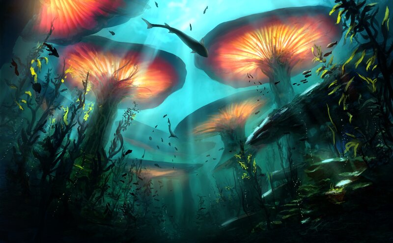 Underwater Alien Fungi