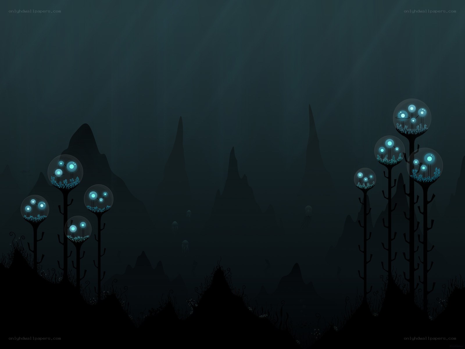 Underwater alien landscape