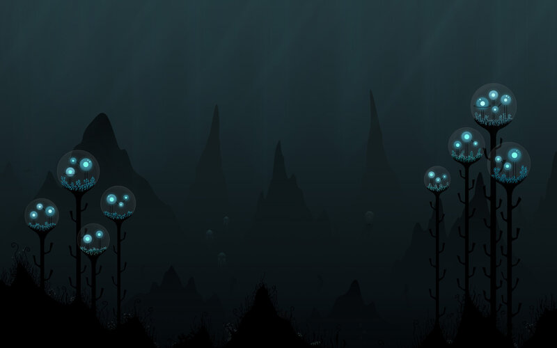 Underwater alien landscape
