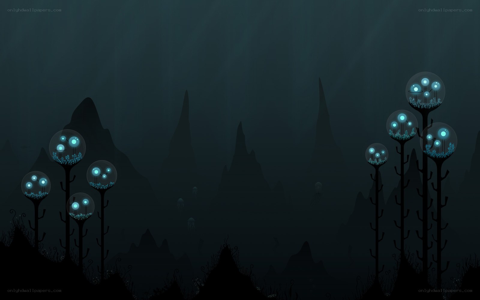 Underwater alien landscape