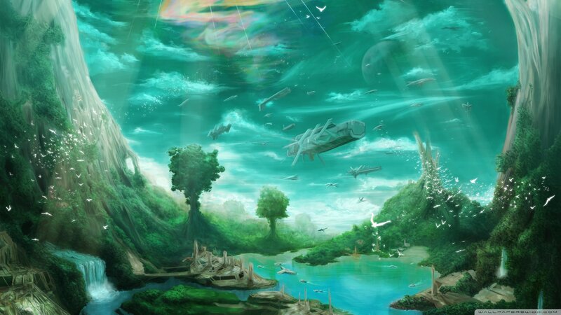 Underwater alien landscape