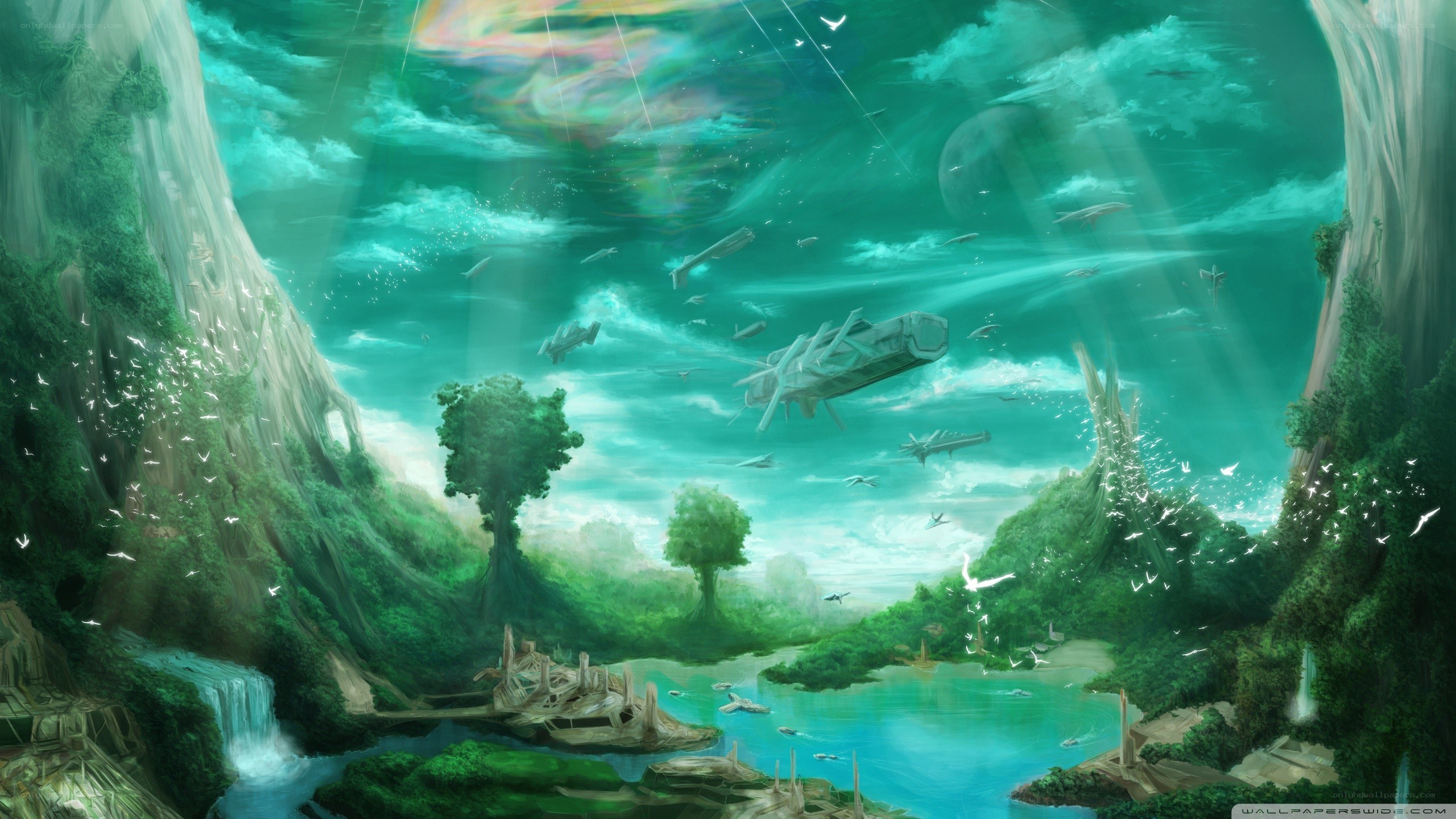 Underwater alien landscape