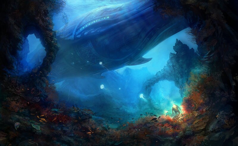 Underwater alien ship discovery