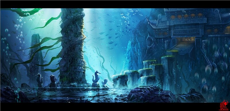 Underwater Ancient Temple