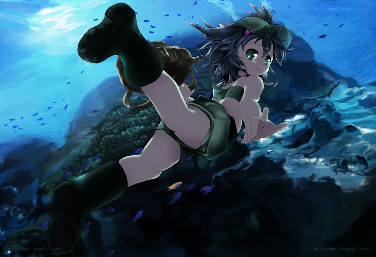 underwater anime girl