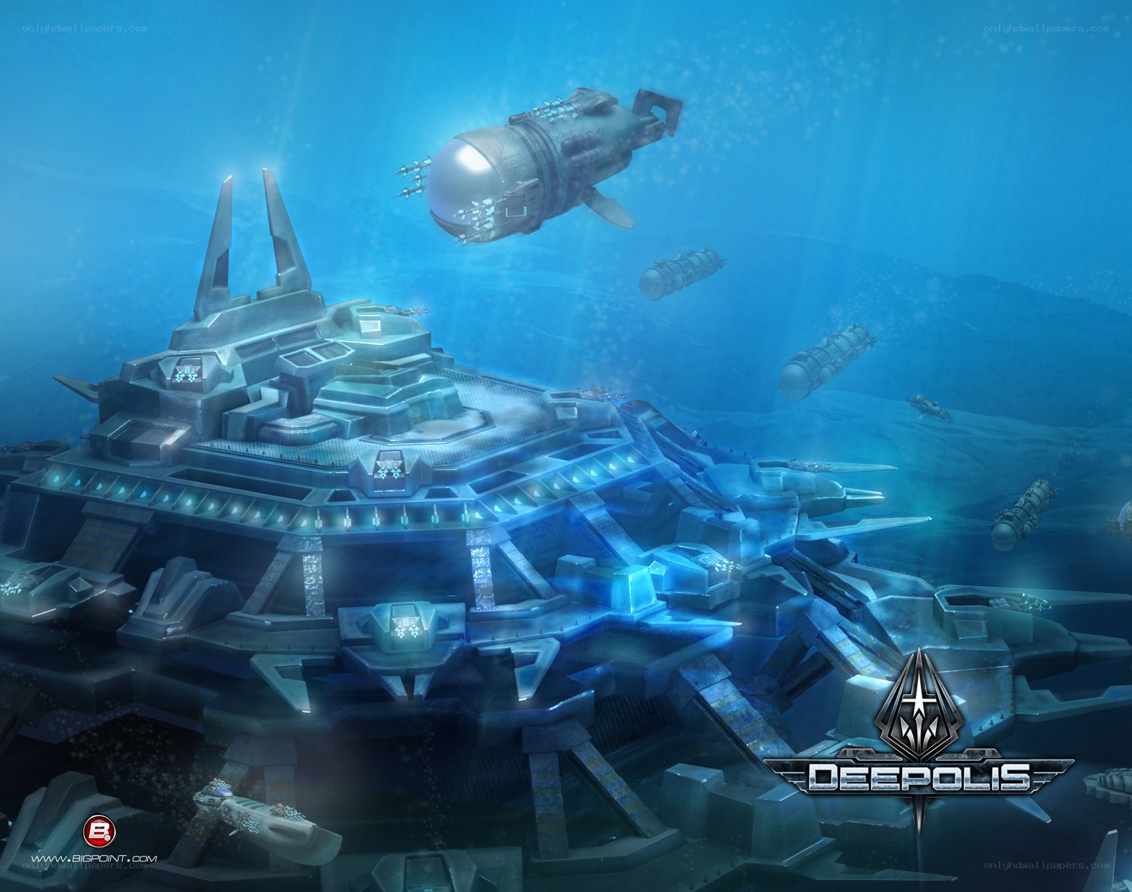 Underwater base with submarines