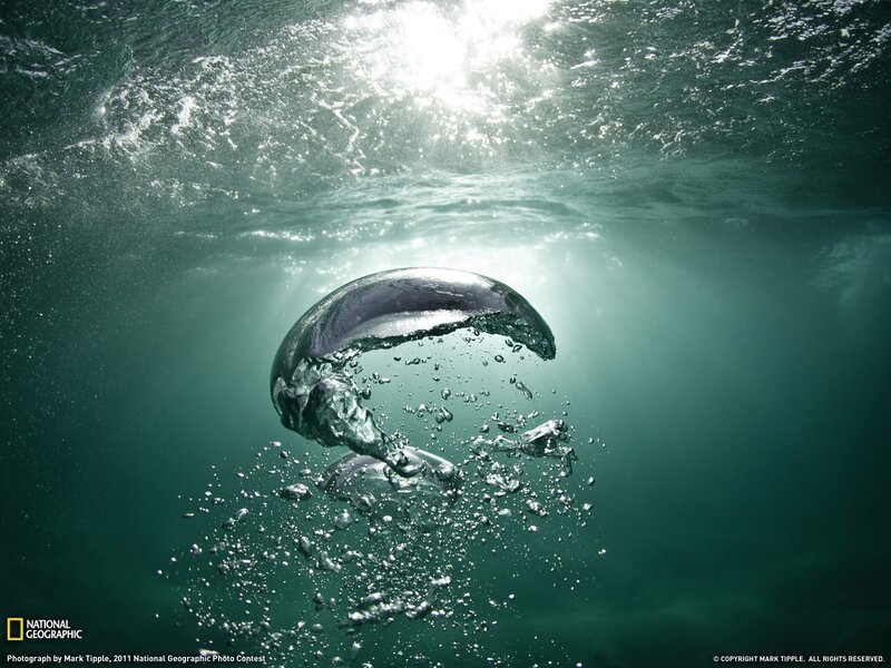 Underwater Bubble Formation — Green