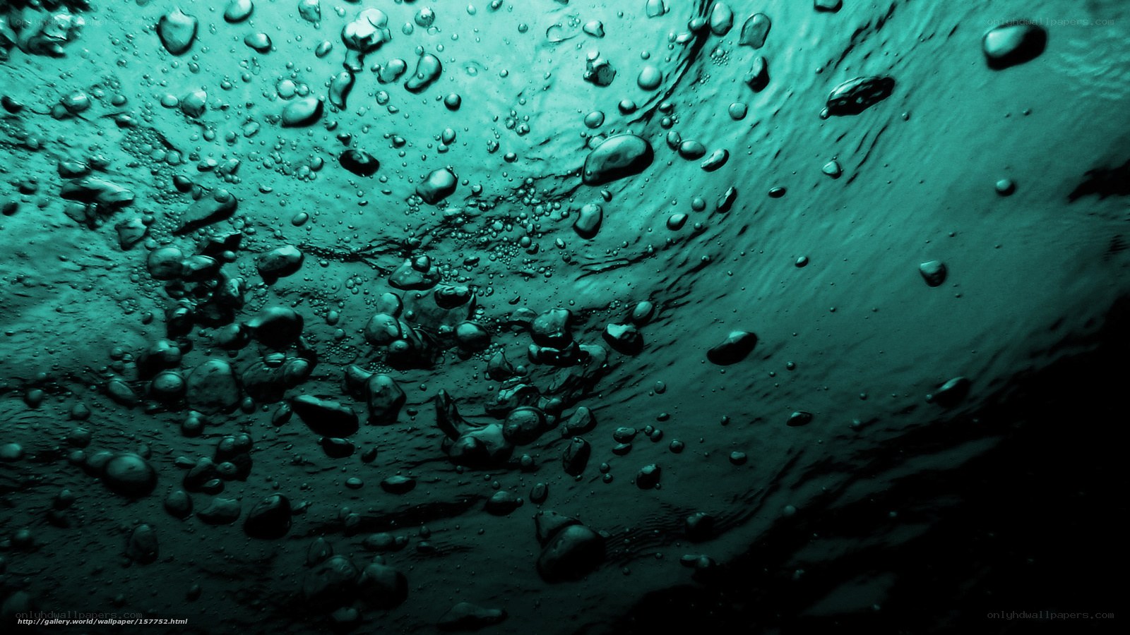 underwater bubbles and light