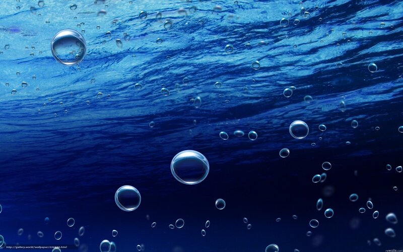 Underwater Bubbles — Blue