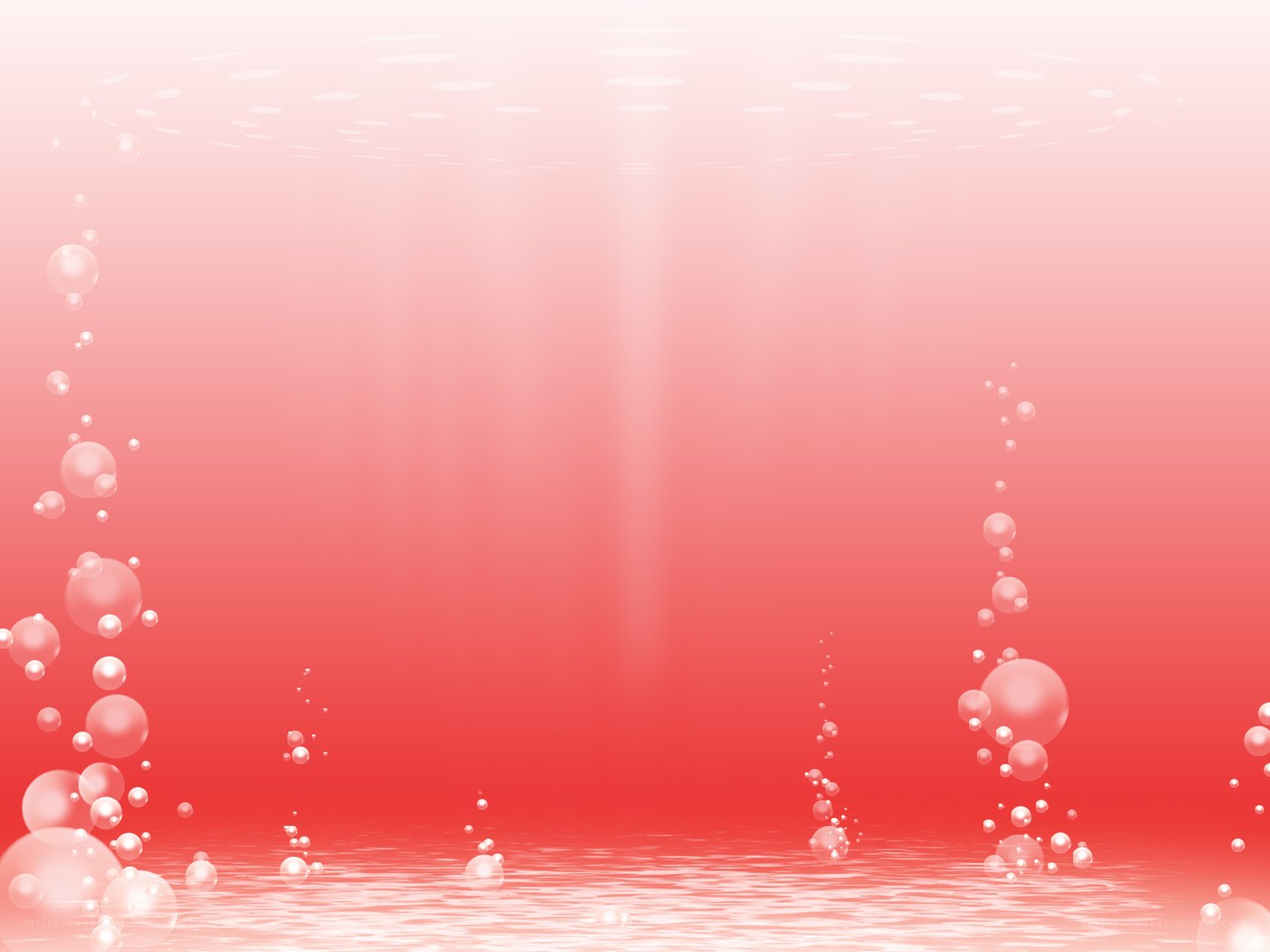 underwater bubbles red
