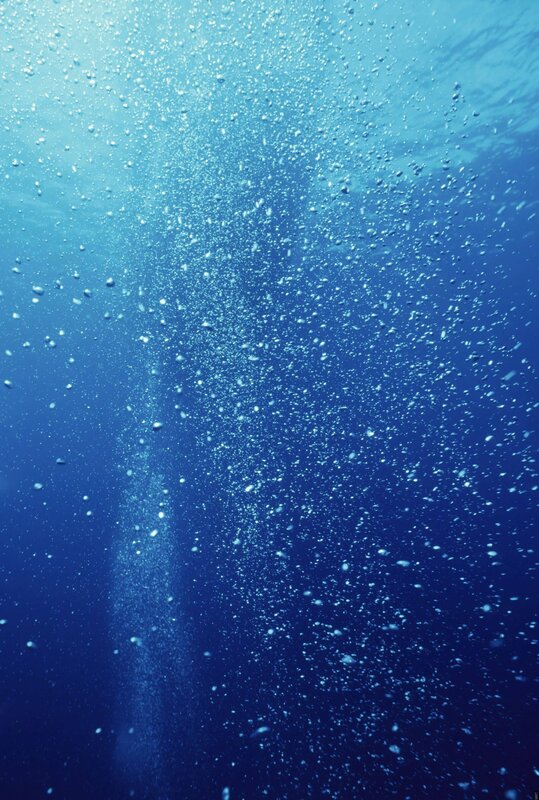 Underwater bubbles rising