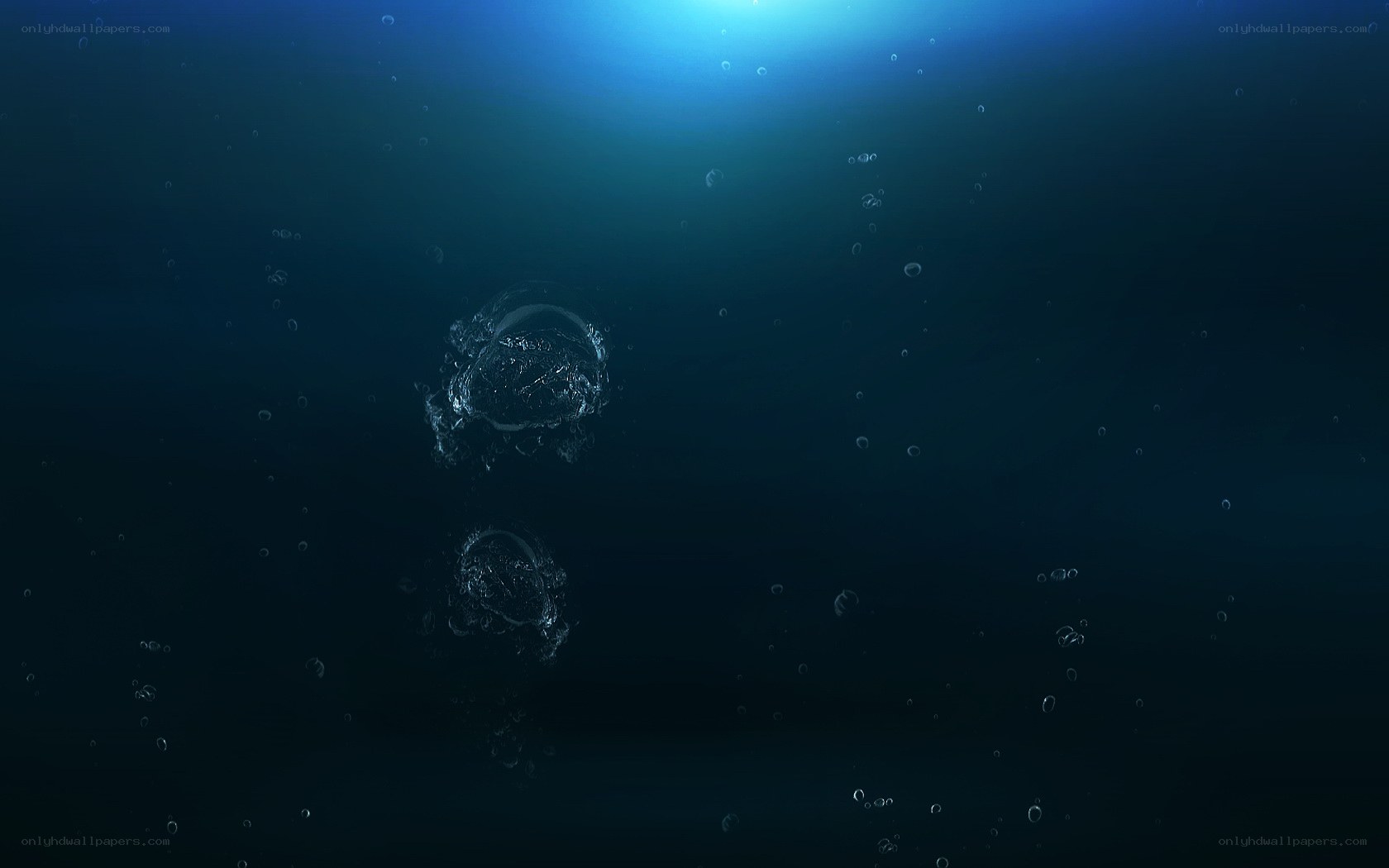Underwater bubbles rising