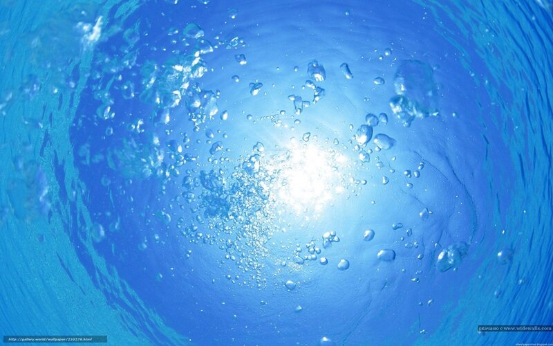 Underwater Bubbles Rising — Blue, Serene