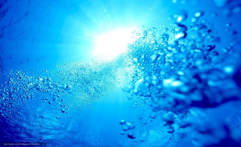 Underwater Bubbles Rising — Blue