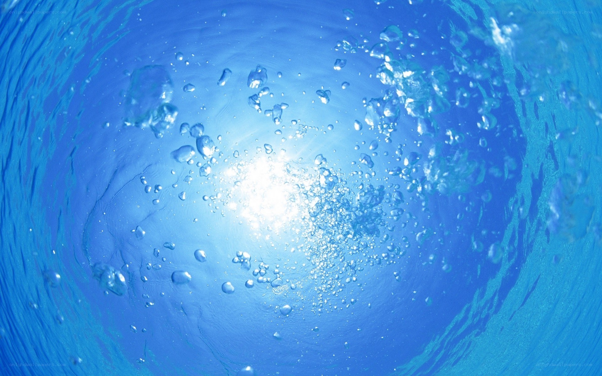 underwater bubbles rising to surface