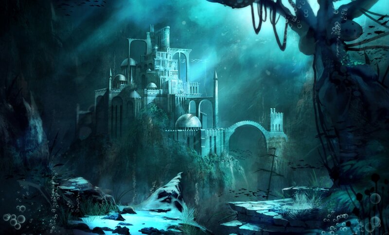 Underwater Castle — Blue, Mysterious
