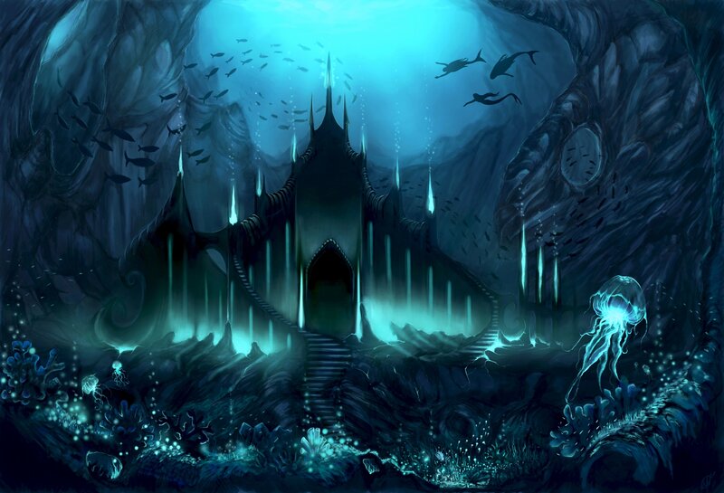 Underwater Castle — Blue