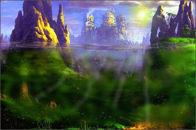 Underwater Castle Landscape