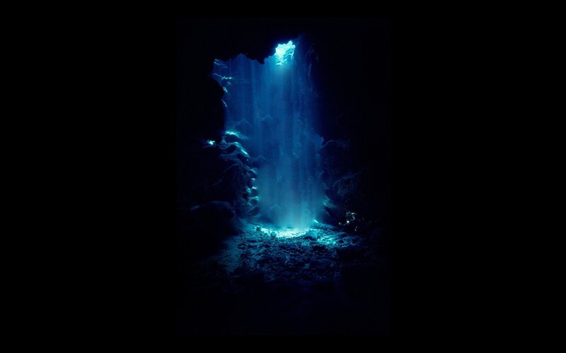 Underwater Cave Entrance — Blue
