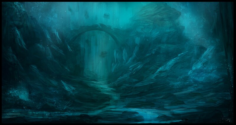 Underwater Cave Entrance