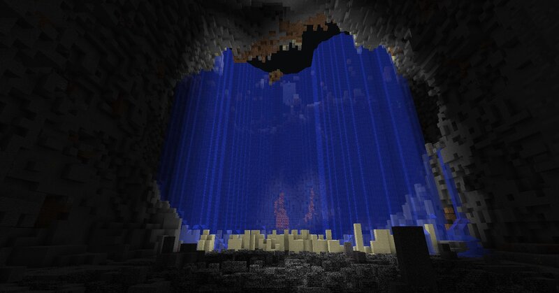 Underwater Cave in Minecraft — Blue
