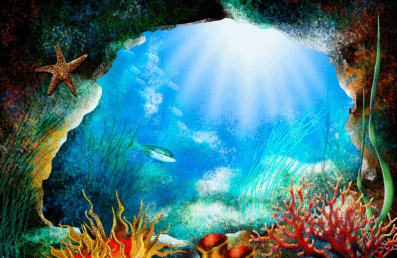 Underwater Cave Opening