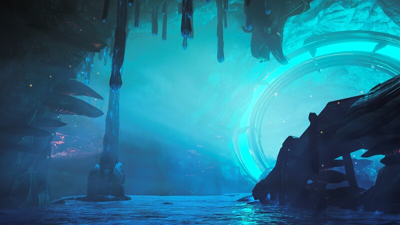 Underwater Cave Tunnel