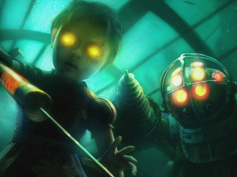 Underwater child and robot